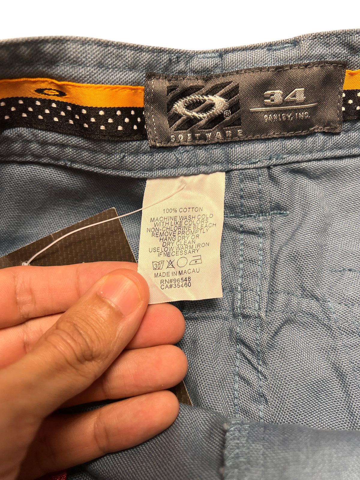 Oakley Vintage 2000s Cargo Shorts Blue Smoke Men's Short 5.0 New with Tags 34