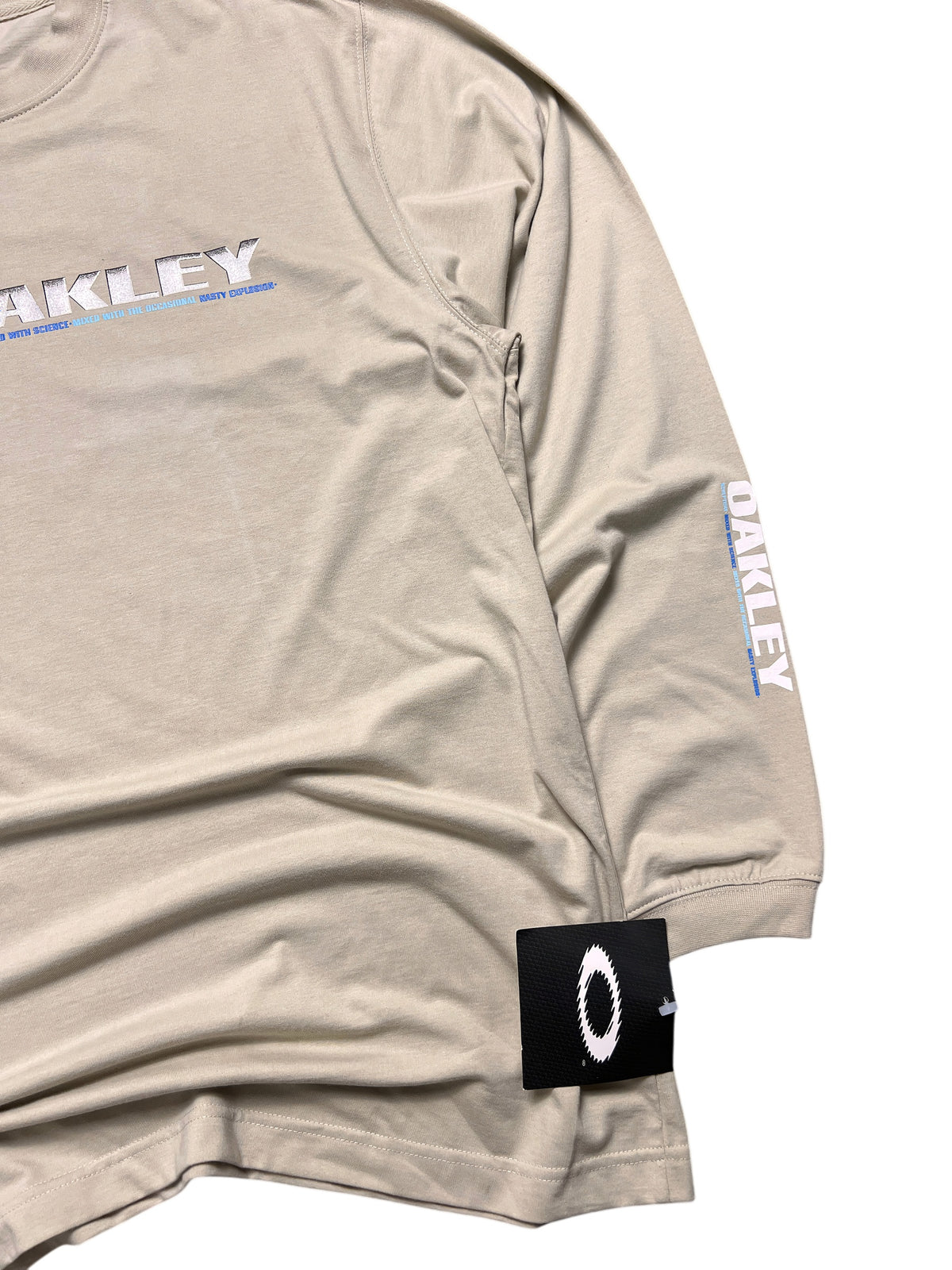 Oakley Vintage 2000s Fingerprint Long Sleeve T-Shirt Sand New with Tags XL