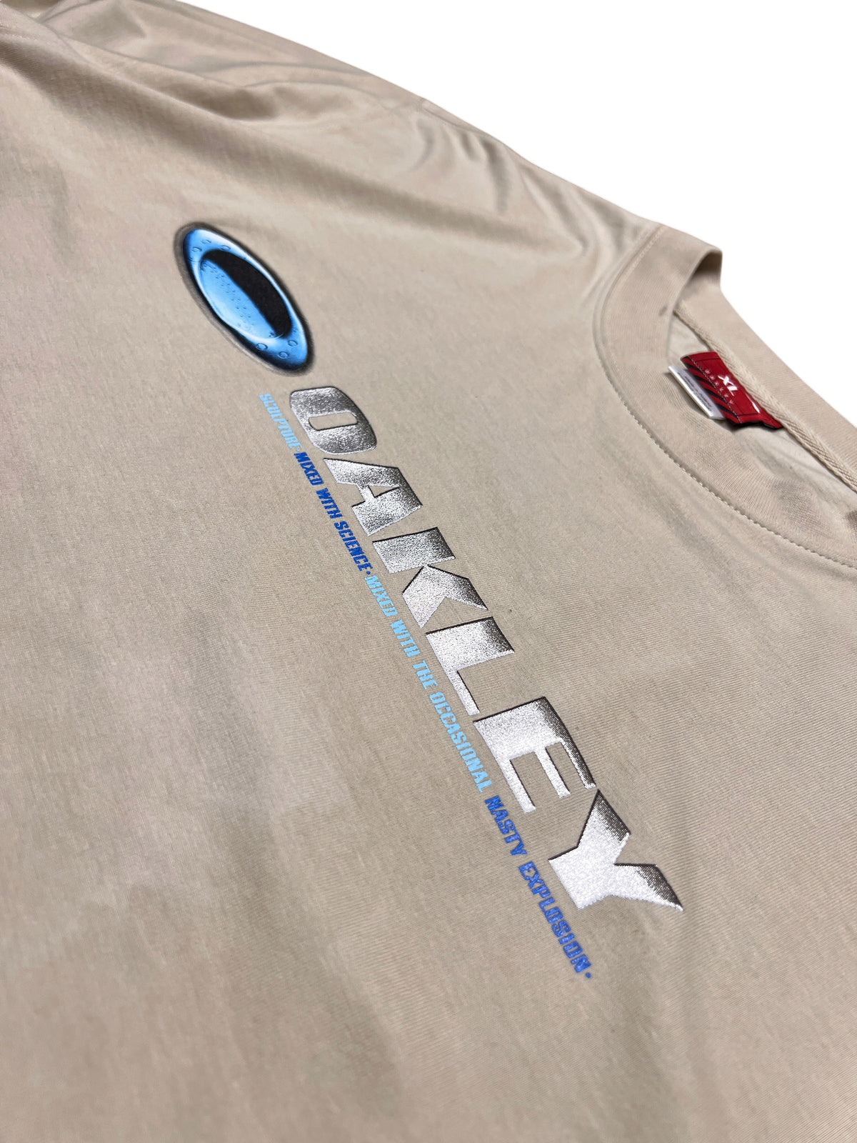 Oakley Vintage 2000s Fingerprint Long Sleeve T-Shirt Sand New with Tags XL