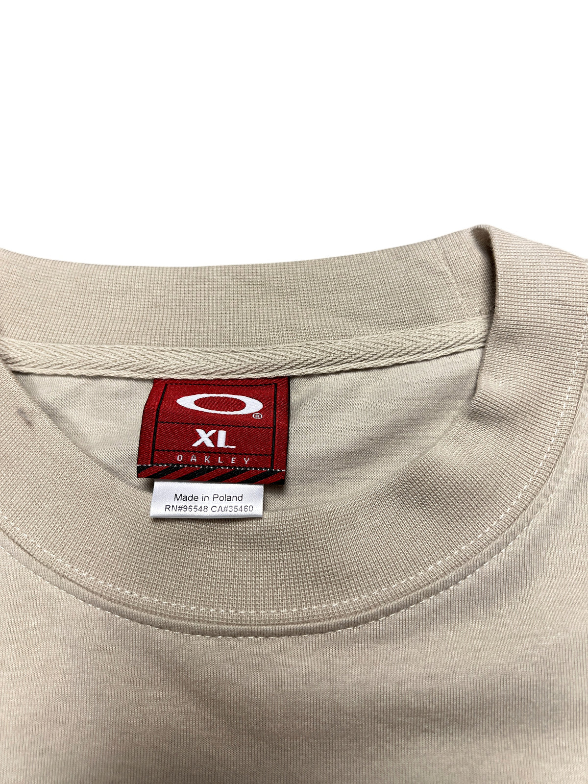 Oakley Vintage 2000s Fingerprint Long Sleeve T-Shirt Sand New with Tags XL
