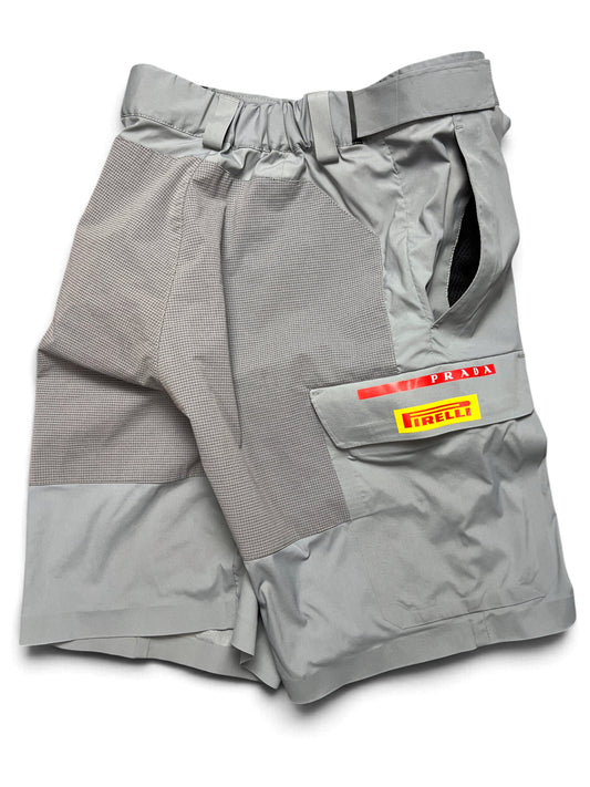 Prada Linea Rossa Luna Rossa Pirelli cargo shorts grey, IT 50