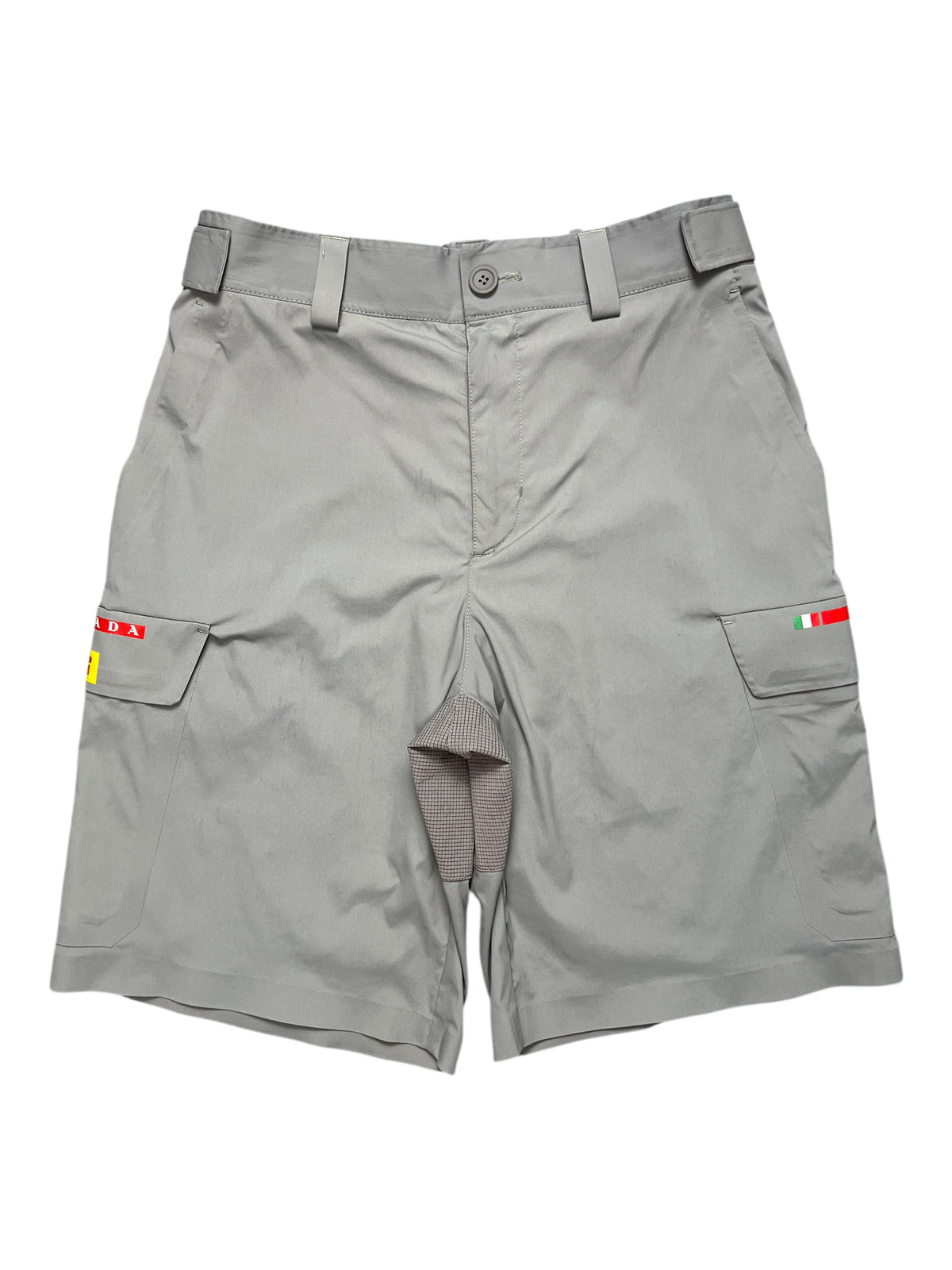 Prada Linea Rossa Luna Rossa Pirelli cargo shorts, grey, size 50