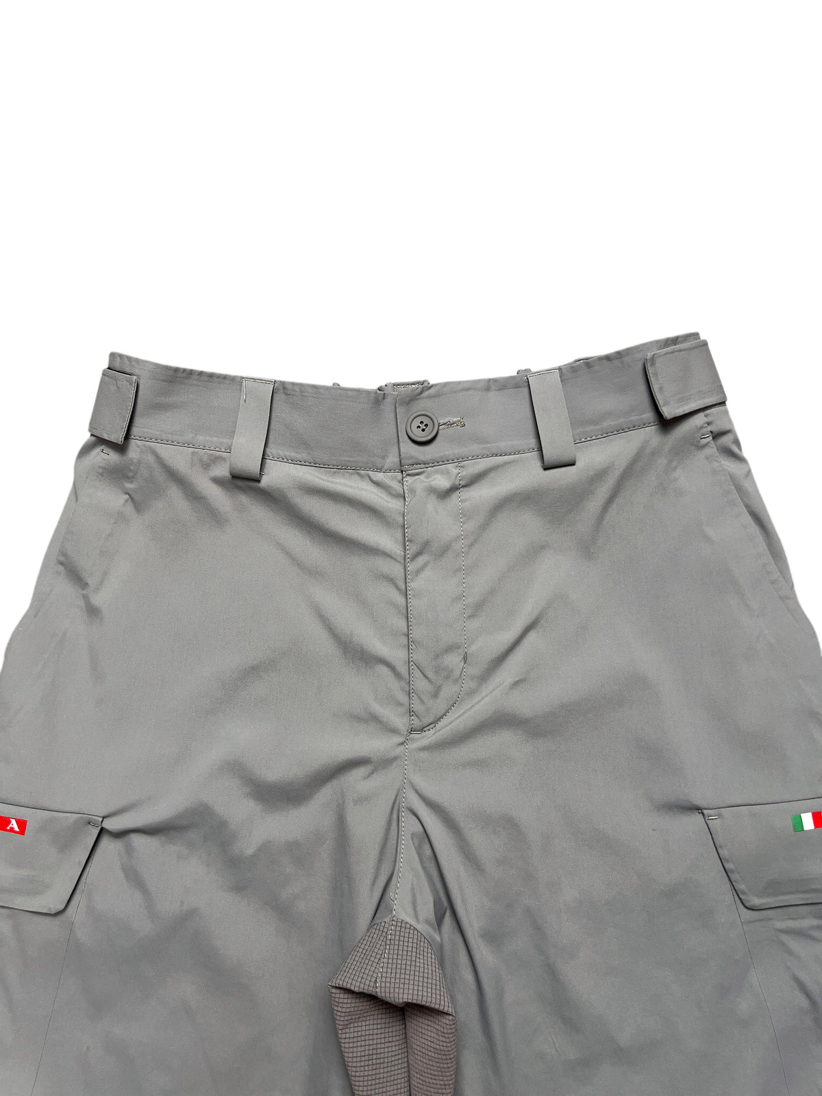 Prada Linea Rossa Luna Rossa Pirelli cargo shorts, grey, size 50