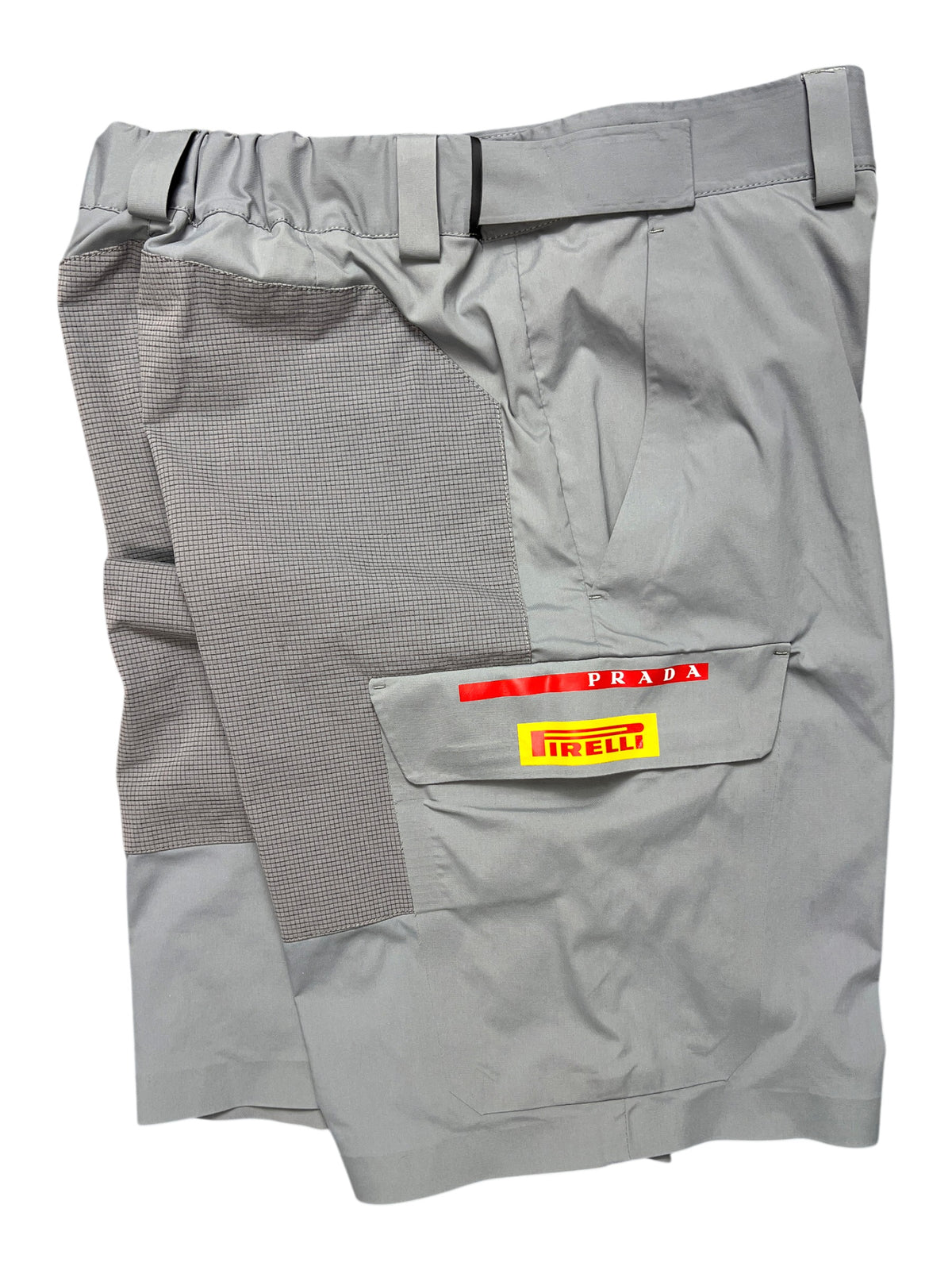 Prada Linea Rossa Luna Rossa Pirelli cargo shorts, grey, size 50