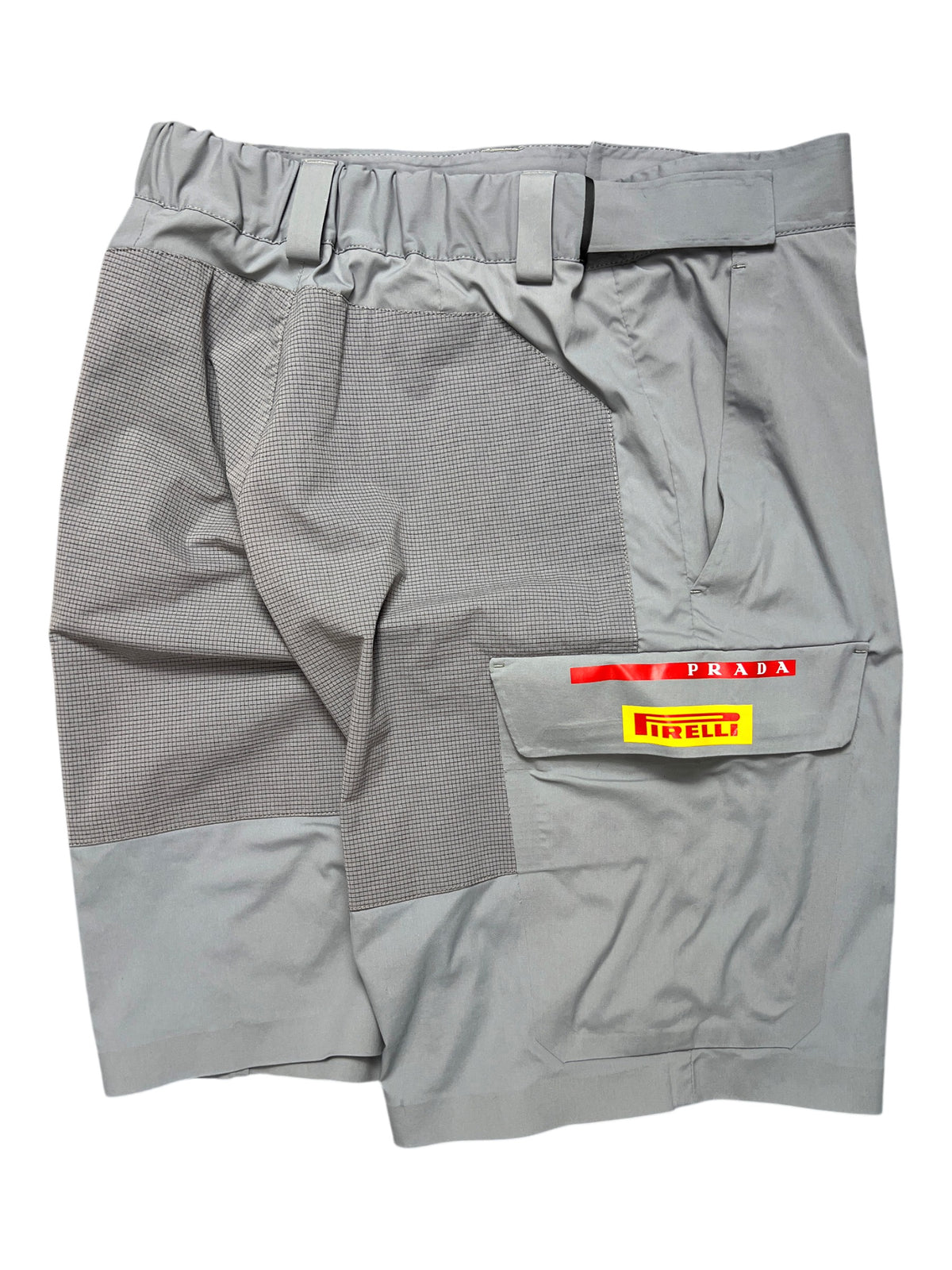 Prada Linea Rossa Luna Rossa Pirelli cargo shorts, grey, size 50
