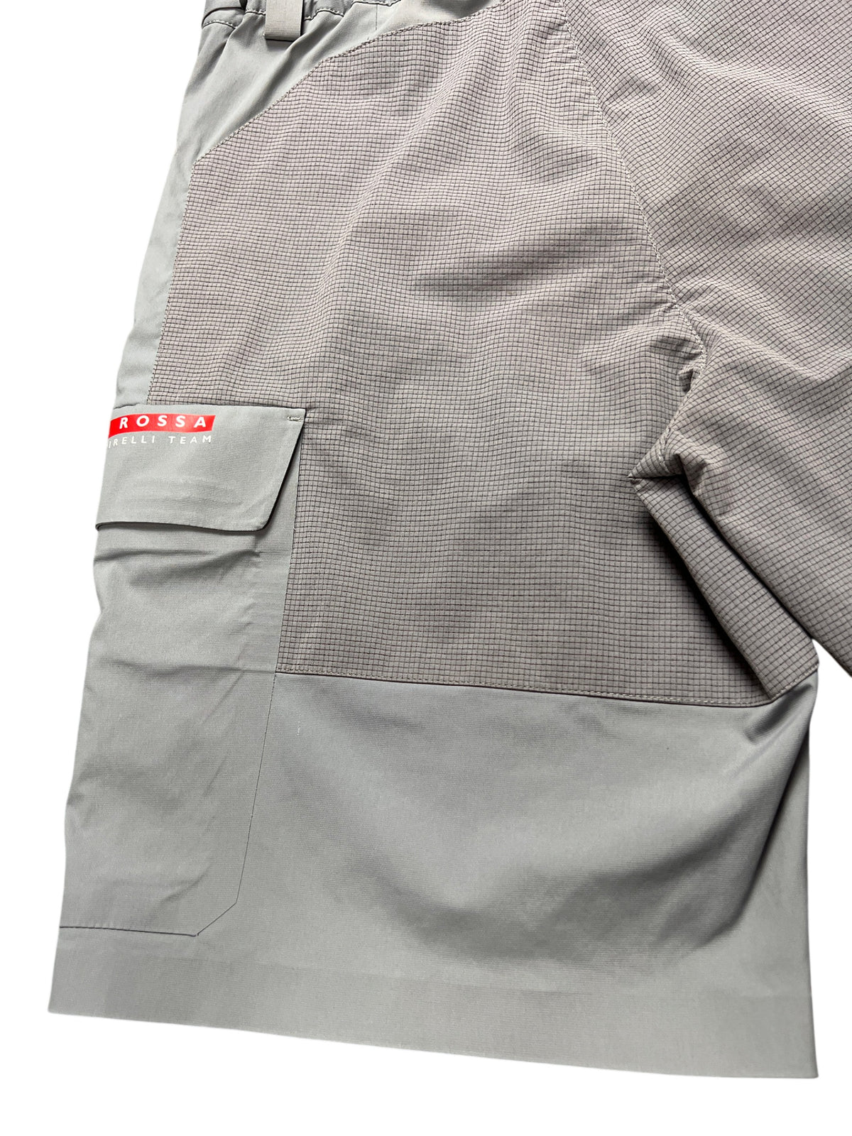 Prada Linea Rossa Luna Rossa Pirelli cargo shorts, grey, size 50