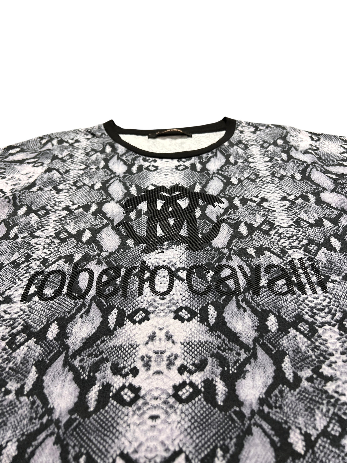Roberto Cavalli Python Print Logo T-Shirt Women's XS