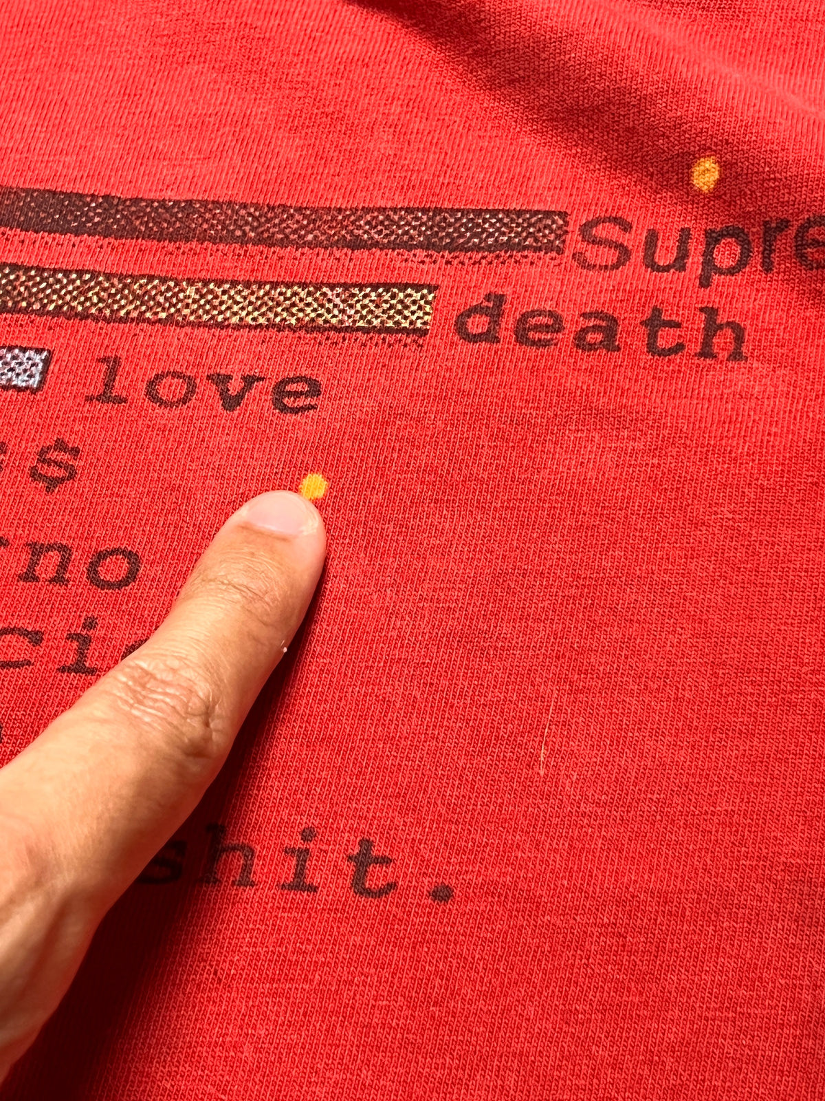 Supreme Chart Tee SS18 Red M