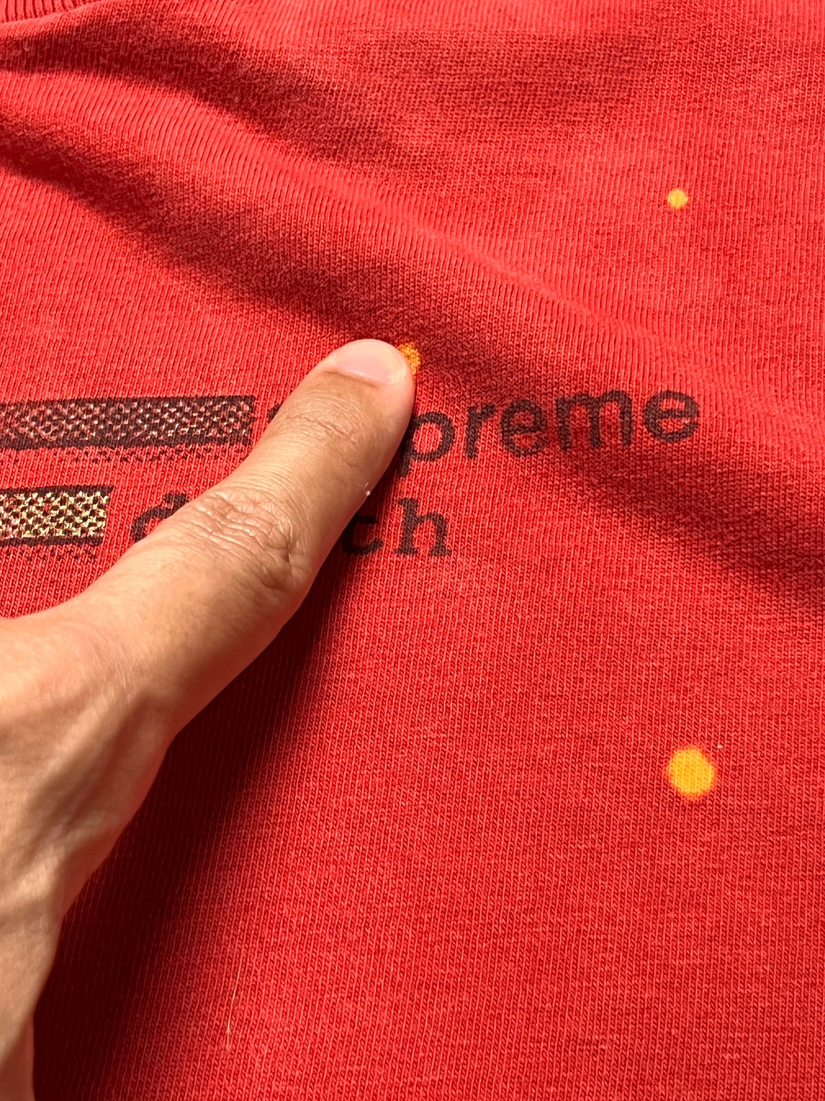 Supreme Chart Tee SS18 Red M