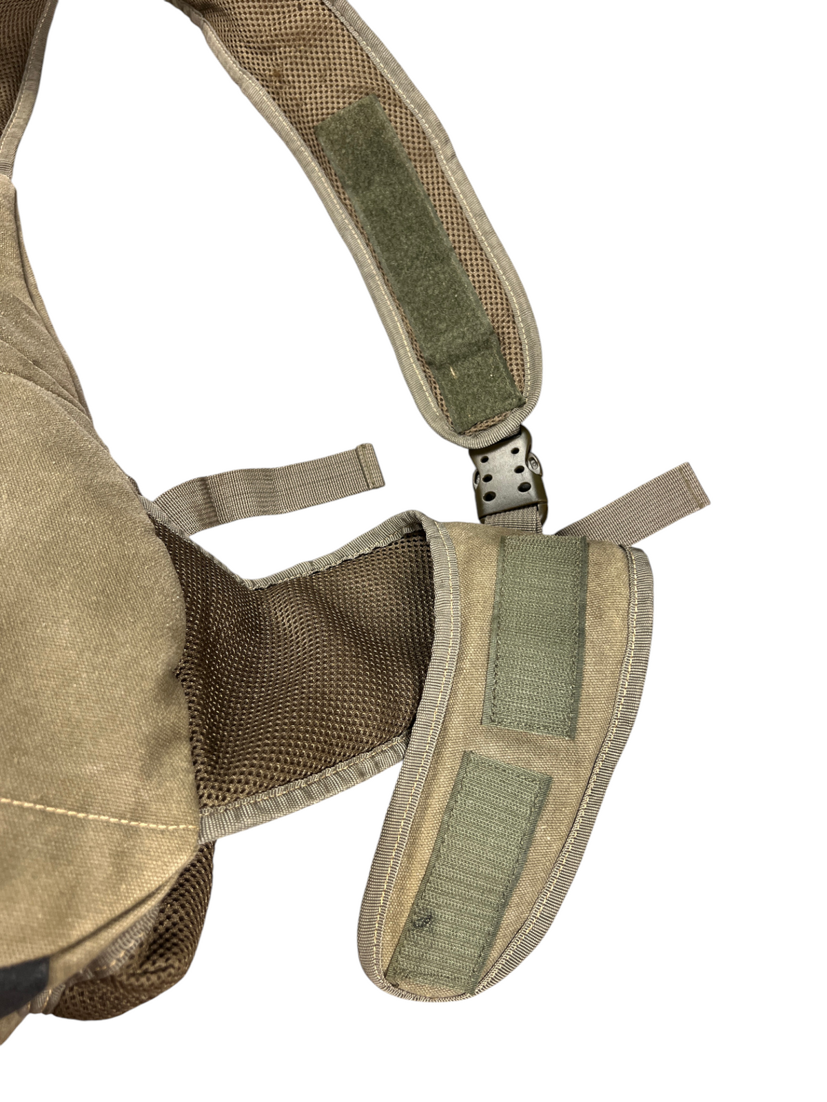 Diesel sling bag folded, showing the harness and back panel